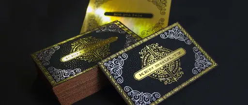كروت أعمال بطباعة فويل ذهبي