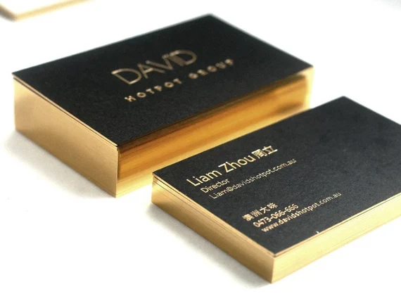 Business Cards with Gold Foil- Digital