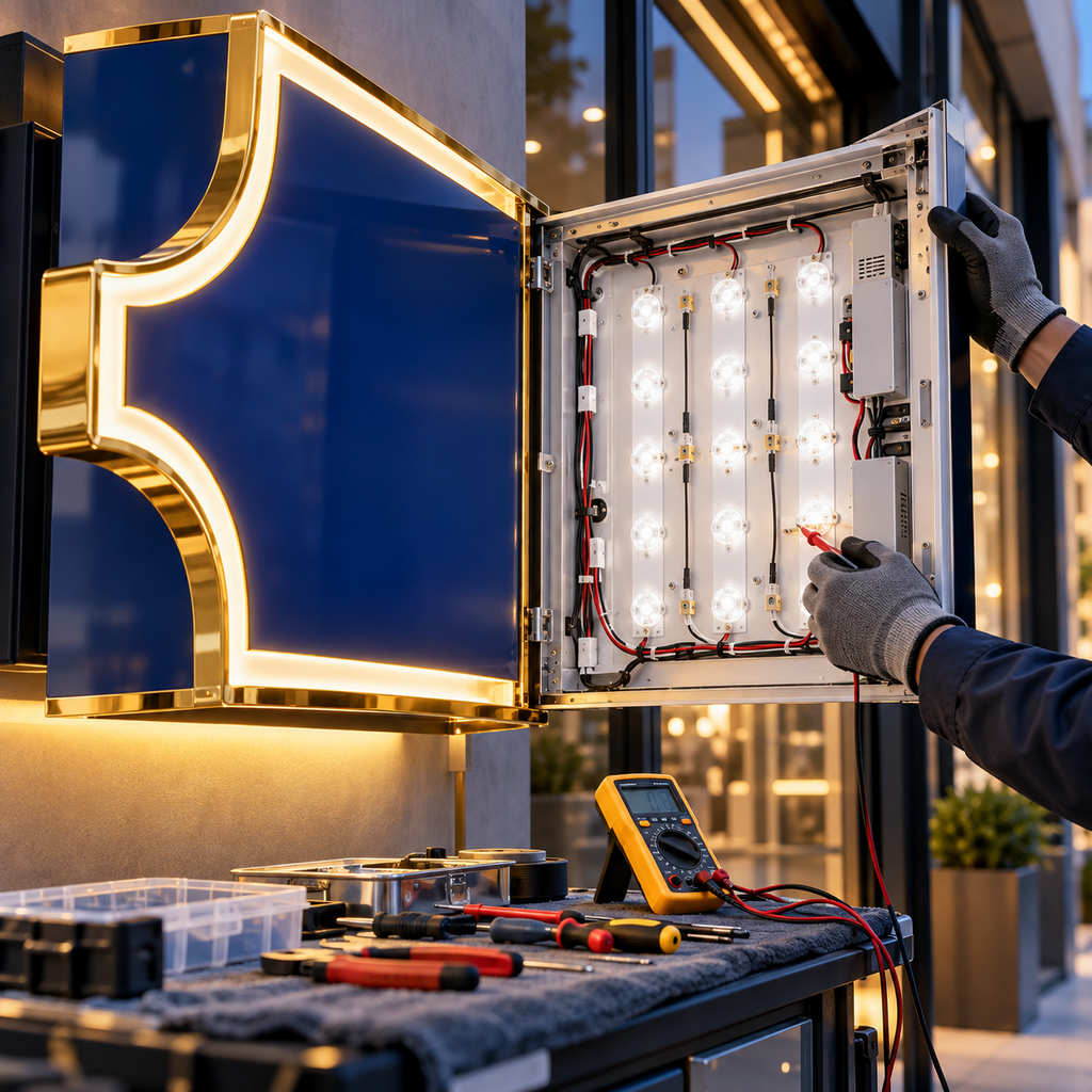 صيانة لوحات إعلانية / Signboard Maintenance